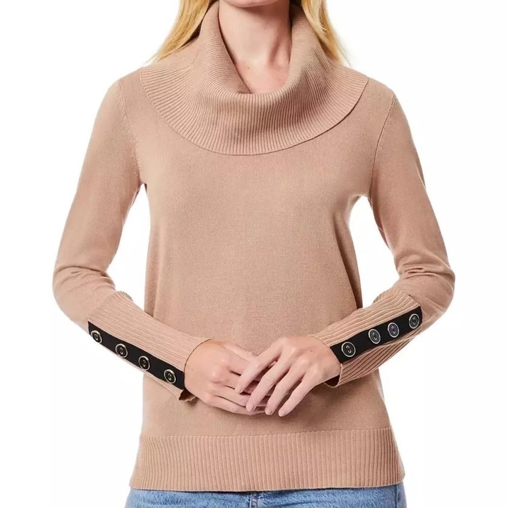 Melissa Paige
Women's Contrast-Cuff Cowlneck Sweater